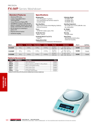 Thumbnail of document Data Sheet - FX-iWP Series, A&D Weighing Precision Washdown Balance
